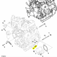 JOHN DEERE Vijak motora 19M7789 za 1050K / 1600 / 1620 / 1910E / 250D