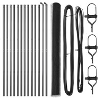 Fencing set set od 2 siva metal 25x1. 5 metara