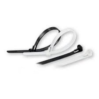 Plastične vezice za kabele, odvezive 7,5 x 300 mm, bijele, 25 kom