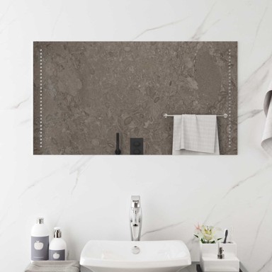 LED ogledalo za kupaonicu bez okvira, 50 x 90 cm, pravokutno, prozirno