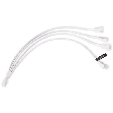 ALPHACOOL Kabel za računalni ventilator Y Splitter 4-pin to 4x 4-pin PWM 30cm, bijeli 18729