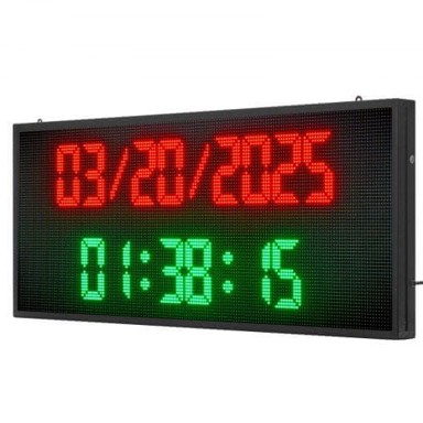 VEVOR LED znak P6, puna boja, fleksibilni digitalni skrolirajući panel, 99 x 412 x 55 cm