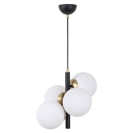 SQUID LIGHTING Bijela/crna viseća svjetiljka sa staklenim sjenilom ø 15 cm Forte