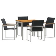 5-dijelni vrtni stolni set od masivnog bagremovog drveta