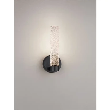 ZELON Prigušiva zidna LED svjetiljka NL9160203, TRIAC, 6W, IP20, 3000K, staklo, mat crna