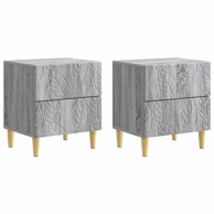 Noćni ormarić, 2 kom, 43 x 34,5 x 48 cm, siva sonoma