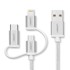 UGREEN Kabel USB 2.0 Na Micro USB + Lightning + Type C, 1,5 m