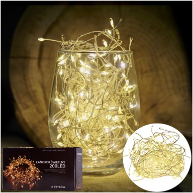 200 LED svjetla, sige 6m toplo bijela