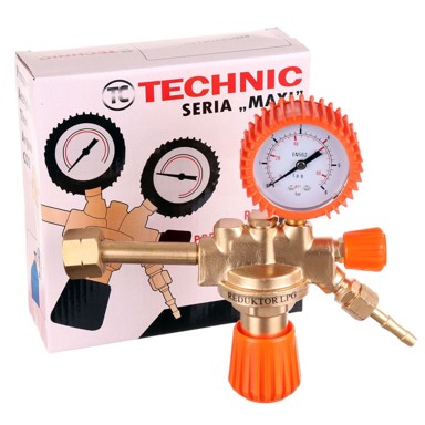 Regulator za bocu propana od 11 kg s manometrom, mesing