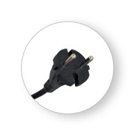 COMMEL Priključni kabel 3m 3X2,5mm H05RR-F crni gumirani