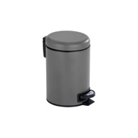 WENKO Siva željezna kanta za smeće s pedalom 3 l Leman 