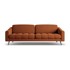 MAKAMII Narančasta baršunasti sofa 238 cm Nalu, 238x95x80 cm