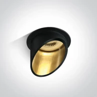 ONE LIGHT Ugradbena stropna svjetiljka gu10/50w dark light crna dm10105e1/b/gl