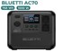 BLUETTI Prijenosna stanica za punjenje AC70 1000 W, baterija 768 Wh, BMS sustav, crna