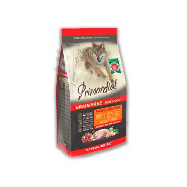 PRIMORDIAL Hrana za pse Adult Mini, prepelica i patka, 2 kg