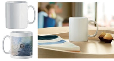 Šalica keramička za sublimaciju 300 ml bijela 8x9,2 cm, u kutiji