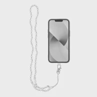 Privjesak za telefon Crystal diamond / dužina kabla 74cm (37cm u omči) / oko vrata bijeli