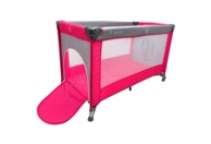 Prijenosni krevetić LION 2u1, crveni/rozi