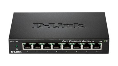 D-LINK Switch DES-108, 10/100 Mbps, 8-port