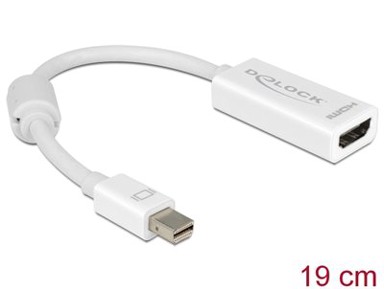 DELOCK Adapter mini DisplayPort (M) na HDMI (Ž), bijeli, kompatibilan sa Mac računalima