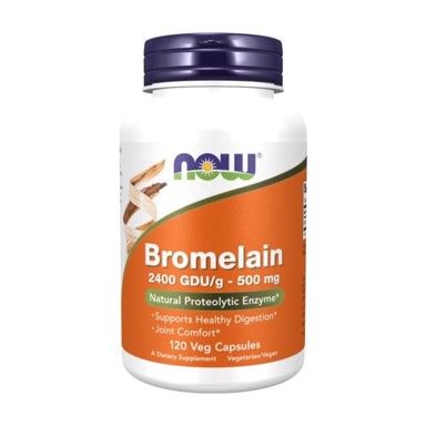 NOW Bromelain, 500 mg, 120 kapsula
