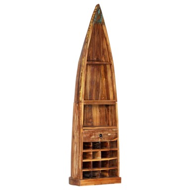 Stalak za vino, 50 x 40 x 180 cm, masivno obnovljeno drvo