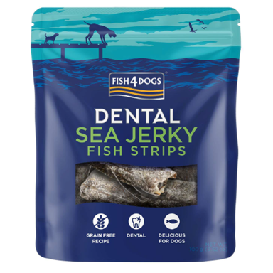 FISH4DOGS Poslastica za pse Dental Sea Jerky Strips 100 g