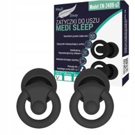 MEDI SLEEP Čepići za uši za spavanje, veličine XS/S/M/L, crni