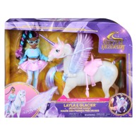 UNICORN ACADEMY Set Gemstone Magic, pokretna lutka Layla i jednorog Glacier, svjetlosni i zvučni efekti