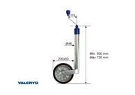 VALERYD Potporni kotač 48mm cijev/čelična felga/puna guma 200x49mm 150kg 6659020