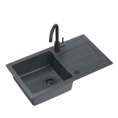 QUADRON Set Go Max Very Black crna s uzorkom