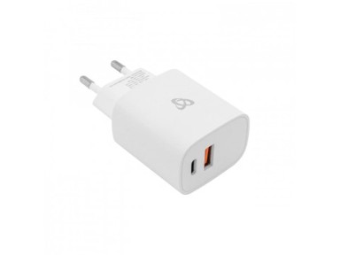 SBOX Kućni punjač HC-693, 20W, USB, USB-C, bijeli