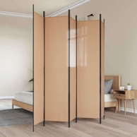 Pregrađivač prostora, 5 panela, 250 x 220 cm, tkanina, bež