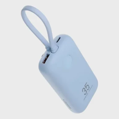 VEGER Powerbank s ugrađenim kablovima, 10. 000 mAh, plavi
