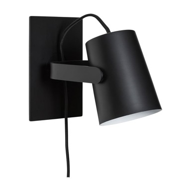 HUBSCH Crna zidna lampa Ardent