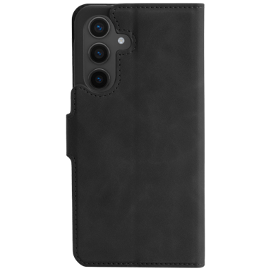 JUST IN CASE Preklopna maskica od umjetne kože za Samsung Galaxy S25+, crna