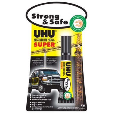 UHU Trenutačno ljepilo Super Strong & Safe, 7 g