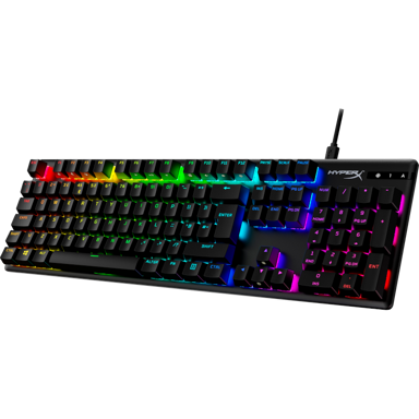 HYPERX Gaming tipkovnica Alloy Origins PBT HX Red, RGB, US raspored, crna