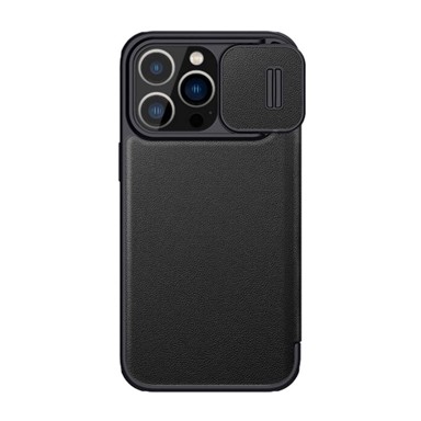 NILLKIN Maskica, Qin Pro Leather, za iPhone 14 Pro, crna