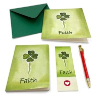KARTOS Poklon set za pisanje želja Four-Leaf Clover