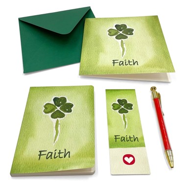 KARTOS Poklon set za pisanje želja Four-Leaf Clover