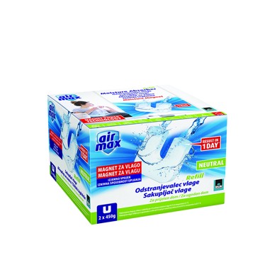 BISON AirMax Sakupljač vlage MAGNET punjenje NEUTRAL 2x450g