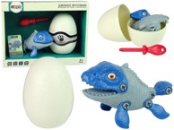 Set DIY dinosaur Mosasaur s jajem odvijač, plavi