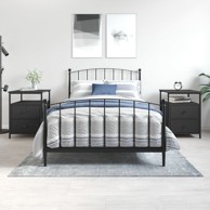 Noćni ormarići 2 kom crni 44 x 45 x 60 cm od konstruiranog drva