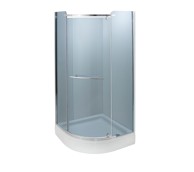 AQUAART Tuš kabina WELLNESS LUGO POLUKRUŽNA, 90x90x200 cm