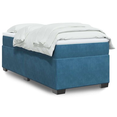 Boxspring krevet s madracem, 100x200 cm, plavi