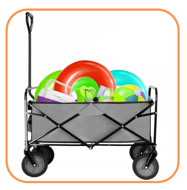 SPRINGOS Kolica transportna 89x52x83 cm, nosivost 80 kg