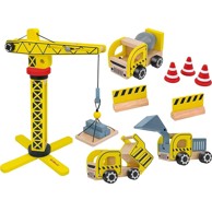 Dječji set, gradilište, drveni