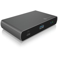 ICY BOX USB hub IB-HUB801-TB4, Thunderbolt 4.0, USB-A, 3x Thunderbolt 4.0, sivi