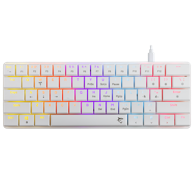WHITE SHARK Gaming tipkovnica GK-006211 Nagamaki, mehanička, niskoprofilni Red prekidači, žičana, LED osvjetljenje, US raspored, bijela